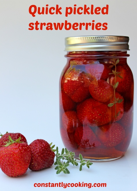quick pickles fresh strawberries